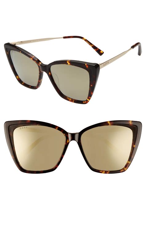 polarized mirrored cat eye sunglasses